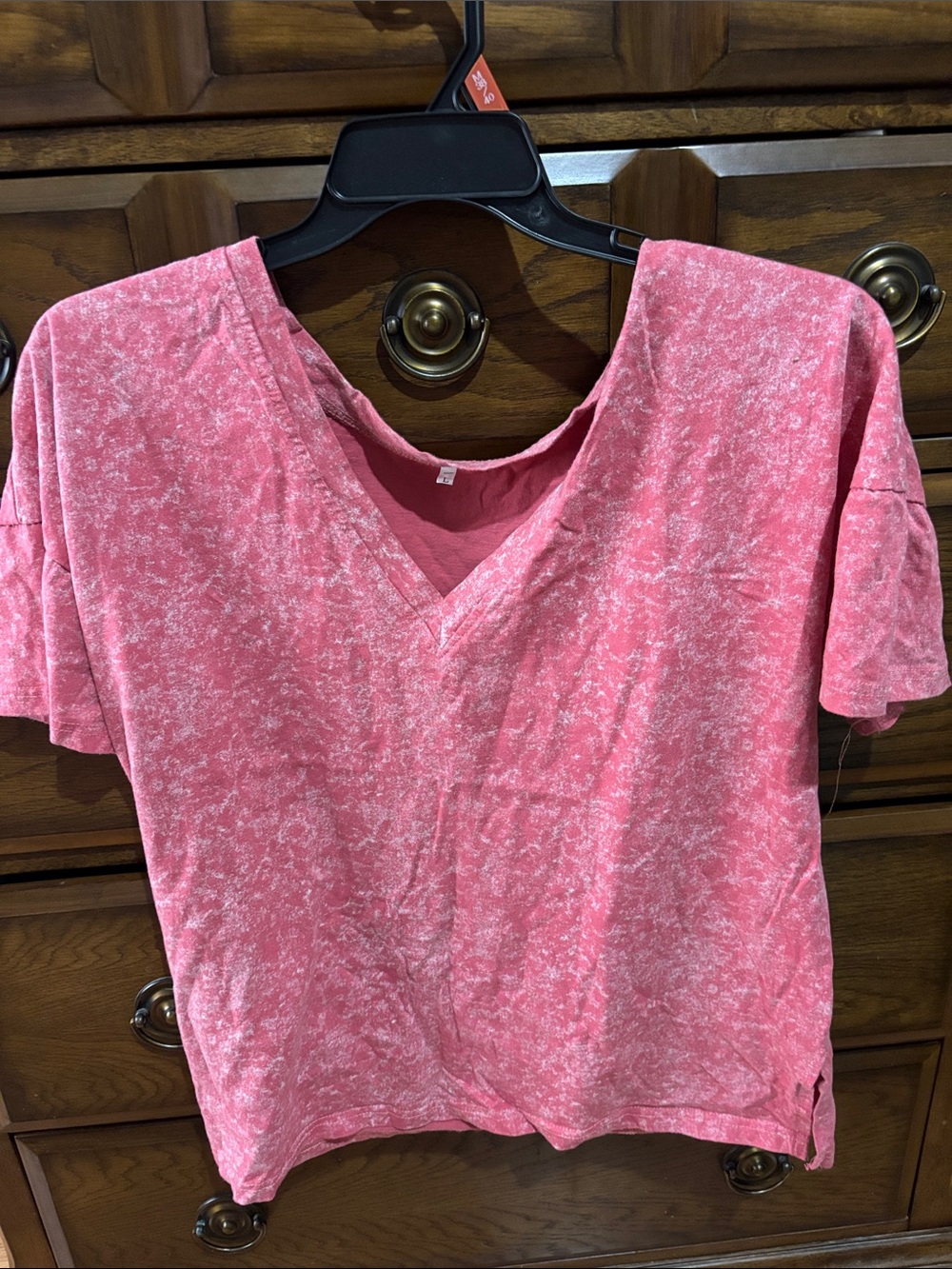 Casual V-Neck Tee Duo in Mint Green and Dusty Rose